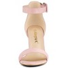 Allegra K Women's Back to College Open Toe Ankle Strap Chunky Heel Sandals - 3 of 4