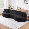 Christopher Knight Home Baldum Modern 3-Seater 129" Chenille Upholstered Sofa with Curved Design and Thick Cushions - 2 of 4