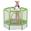 55'' Toddlers Trampoline with Safety Enclosure Net and Balls, Indoor Outdoor Mini Trampoline for Kids - 2 of 4