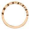 Pompeii3 14k Rose Gold Womens Marquise Design 4mm Wedding Band Stackable Ring - 2 of 4