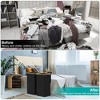 NewHome"2Pcs Collapsible Laundry Hamper with Lid & Handle, 100L Capacity, Removable Bag, Bamboo"Black - 2 of 4