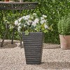 Sevobal Planters Jude Planter Rectangular Outdoor Planter For Flowers, Herbs, And Plants, Elegant Design And Simple Texture, Black, 10.25"*10.25"*16" - 4 of 4