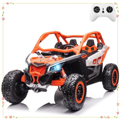 2 Seater Ride on UTV Car, Licensed Can-Am Electric Off-Road Car, 4WD Kids Truck w/Remote Control