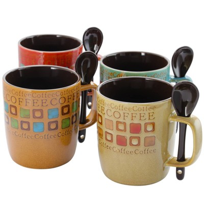 Gibson Home 13oz 8pk Stoneware Mr. Coffee Cafe Americano Mug Set