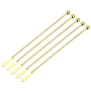 Unique Bargains Wear-Resistant Long Handle Reusable Coffee Cocktail Stirrers 5 Pcs - 1 of 4