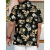 LA LEELA Men's Hawaiian Shirt Vacation Collar Party - 2 of 4