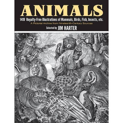  Animals - (Dover Pictorial Archive) by  Jim Harter (Paperback) 