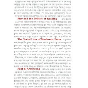 Play and the Politics of Reading - by  Paul B Armstrong (Hardcover) - 1 of 1