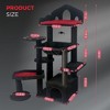 JUJABU Black Cat Tree with Thickened Soft Bed, Multiple Scratching Posts & Sisal Ladder for Large Cats - Halloween Decor - 4 of 4