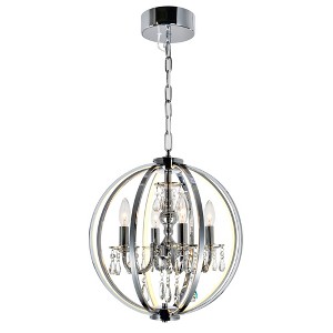 CWI Lighting Abia 4 Light Up Chandelier With Chrome Finish - 1 of 3