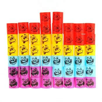 Insten 50 Pack Assorted Magic Silly Emoji Coil Springs for Goodie Bags, Party Favors, Kids Toys and Parties