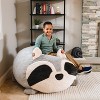 Big Joe Wild Things Foam Filled Animal Bean Bag Chair with Removable Cover, Soft Faux Fur, Kids and Teens - 3 of 4