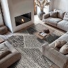 World Rug Gallery Contemporary Distressed Geometric Indoor Area Rug - 2 of 4
