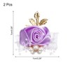 Unique Bargains Decorative Wedding Prom Party Artificial Rose Wrist Corsages 2.76" - 2 of 3