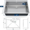 Drop-In Kitchen Sink, 16-Gauge 304 Stainless Steel Single Bowl with Drainboard, 10" Deep, Includes Bottom Grid & Drain Assembly - 2 of 4