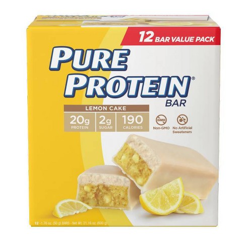 Pure Protein 20g Protein Bar - Lemon Cake - 12ct : Target