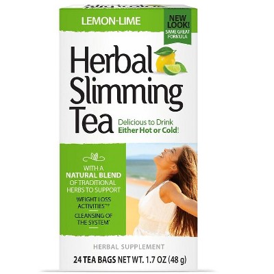 21st Century Herbal Slimming Tea – Lemon-Lime, Caffeine Free – 24 Tea Bags (1.7 oz / 48 g)