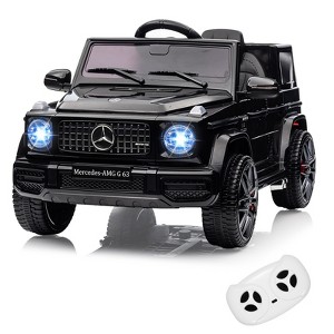 Coucheta Licensed Mercedes G63 Kids Ride-On Car with Remote Control - Suspension, Safety Lock, Soft Start, LED Lights & Bluetooth Music - 1 of 4