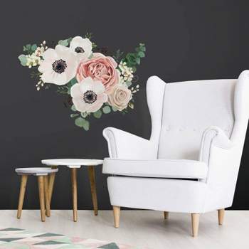 Vintage Poppy Floral Peel And Stick Giant Wall Decal - Roommates : Target