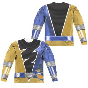Men's Power Rangers Dino Fury Gold Ranger Long Sleeve Costume T-Shirt - 1 of 4