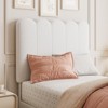 Homhougo Twin Bed Frame with Under-Bed Drawer, White Boucle Upholstered Platform Bed Beige - 3 of 4