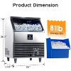 AMERLIFE Freestanding Commercial Ice Makers with Storage Capacity, Stainless Steel, Self-Cleaning, Ideal for Home, Bar & Restaurant Use - 2 of 4