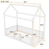 Accent Bed Frame Modern with Fence and Door for Kids Bedroom 40 Inch Wide - 3irtyhousy - 4 of 4