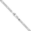 Black Bow Jewelry 2.75mm, 14k White Gold, Flat Figaro Chain Bracelet - 2 of 4