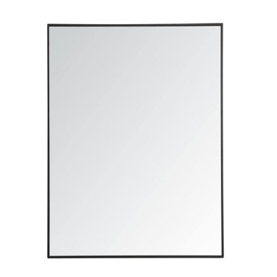 Elegant Lighting Metal frame rectangle mirror 36 inch in Black