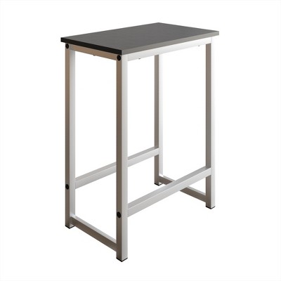 Compact White and Black Metal 5-Piece Dining Set