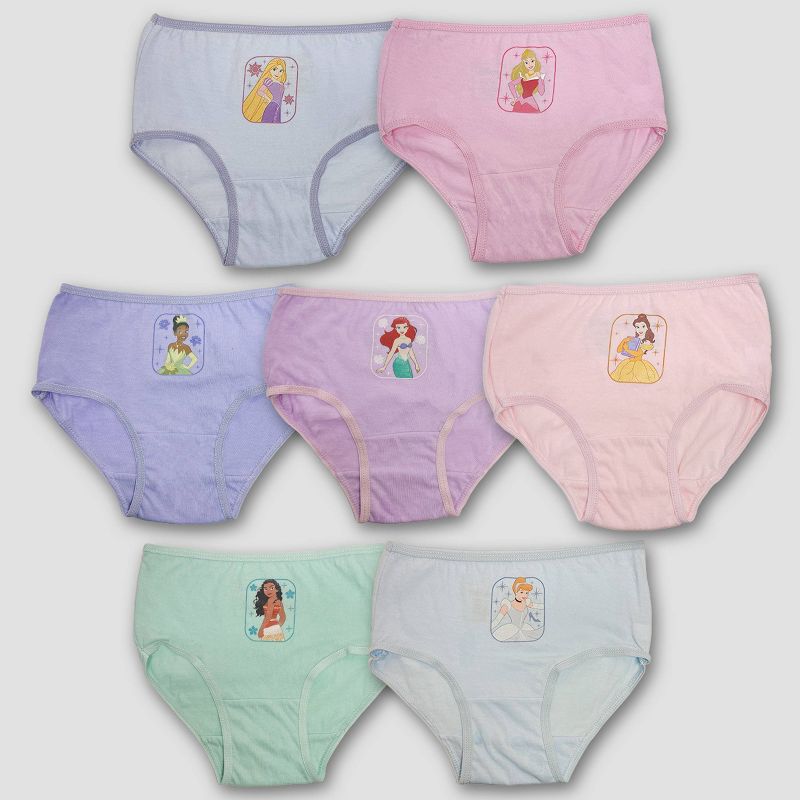 Toddler Girls' Disney Princess 7pk Bikini Underwear, 1 of 6