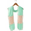 Pavilion Gift Company - Mint - 70" x 30" Lace Accent Scarf - Sweaters and Shawls - 2 of 2