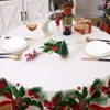 Christmas Tablecloth for Rectangle/Round Tables,Snowflake Washable Decorative Table Cover,Party Decorations for Parties Kitchen and Dining Room - 2 of 4