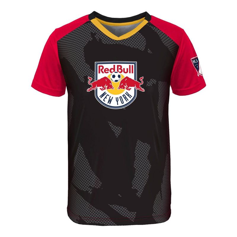 MLS New York Red Bulls Boys&#39; Sublimated Poly Soccer Jersey, 2 of 4
