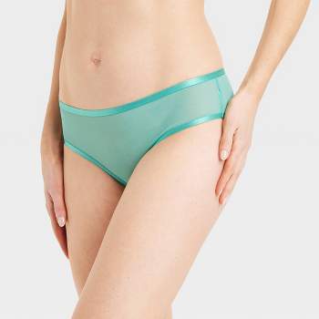 Women's Key Trim Keyhole Back Bikini Underwear - Auden™ Blue M : Target