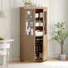 MAYEERTY Natural Wood Grain Storage Cabinet Set - 3 of 4