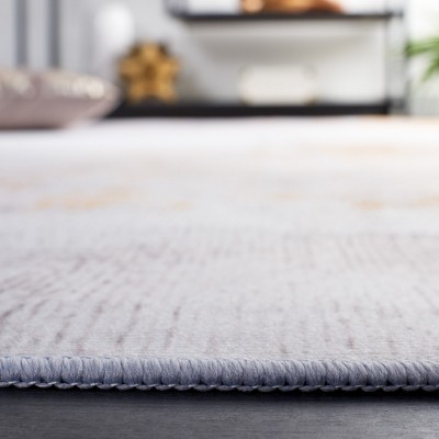 Tacoma 4' x 6' Gray and Gold Synthetic Area Rug
