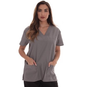 Just Love Solid Scrub Top for Women with Pockets and V-Neck - Comfortable and Professional Medical Uniform - 1 of 3