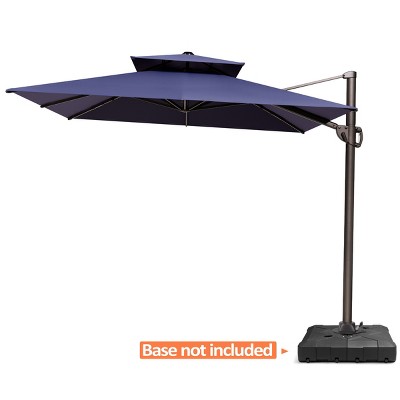Pellebant 9 x 12 ft Outdoor Shade Parasol Patio Offset Cantilever Umbrella