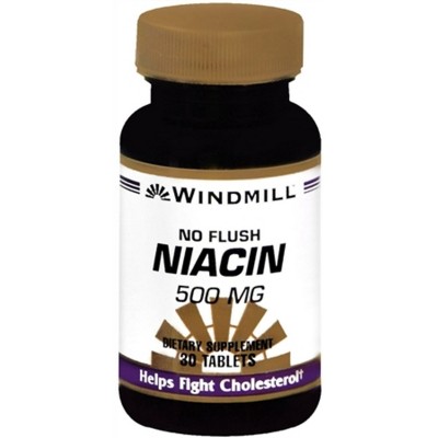 Windmill No Flush Niacin 500 mg - 30 Tablets