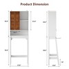 Skyzoo Over-the-Toilet Storage Cabinet，Space-Saving Bathroom Organizer for Small Spaces, White - 3 of 4