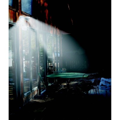 Off-White Solar Powered Dual Head LED Security Flood Light