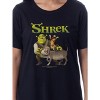 DreamWorks Shrek Womens' Donkey Puss in Boots Nightgown Sleep Pajama Shirt Black - 2 of 3