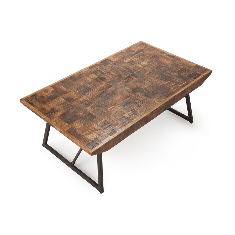 Walden Parquet Cocktail Table Gray/ Natural - Steve Silver, 4 of 5