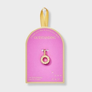 14K Gold Dipped Pearl Letter Charm - A New Day™ Gold - 1 of 2