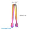 Unique Bargains Stainless Steel Kitchen Mini Ice Appetizers Dessert Serving Tongs 4.3 Inch Silver 18 Pcs Multicolored 8 Pcs - 2 of 4