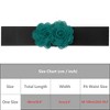 INSPIRE CHIC Women's Elastic Wide Double-Flower Stretch Corset Waist Belt 1 Pc - 4 of 4
