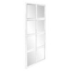 Howard Elliott 48"x24" Hand Applied Distressed White Metal Windowpane Framed Wall Mirror: Beveled Glass, Ready to Hang - 4 of 4