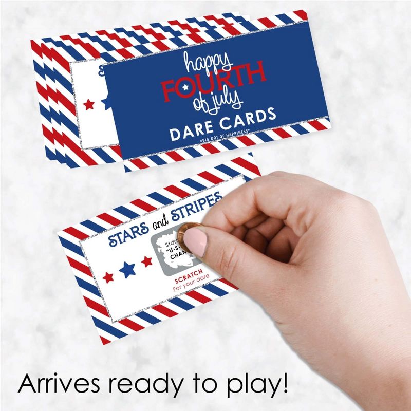 Big Dot of Happiness 4th of July - Independence Day Party Game Scratch Off Dare Cards - 22 Count, 2 of 7