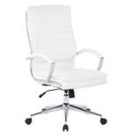 High Back Manager's Faux Leather Chair with Chrome Base - OSP Designs
